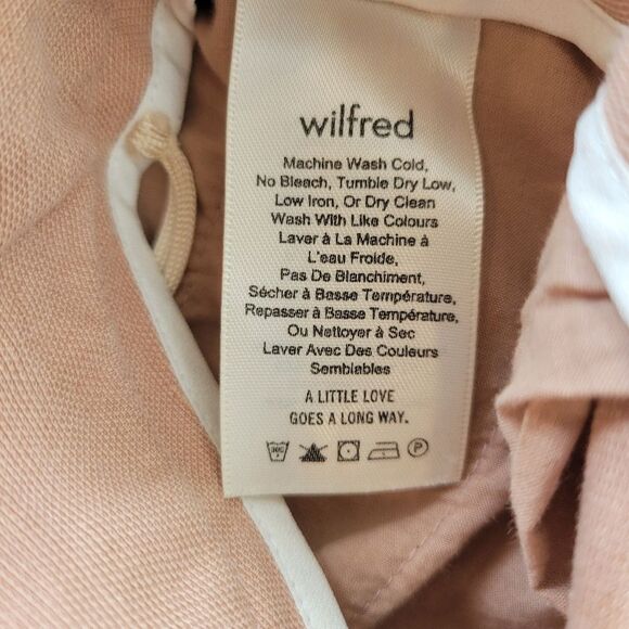 Wilfred Linen Blend Trouser Pant In Salmon Size 6 W29 - Picture 6 of 7